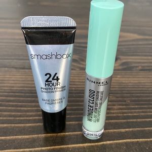 Smash box eyeshadow primer and Rimmel wondercloud eye shadow